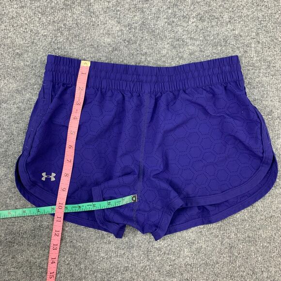 Under Armour Running Short Women XS Purple HeatGear Semi Fitted Lined Activewear - Picture 8 of 16